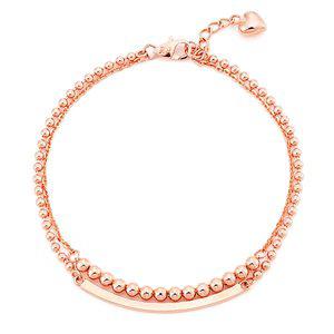 [새미쥬얼리]14k 코너스 볼 스틱 두줄 체인 팔찌