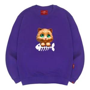 엘라모 3M 야미캣 맨투맨 남녀공용 빅사이즈 S~4XL