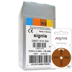 지멘스 시그니아 보청기배터리 312번(40EA) 갈색 보청기건전지 밧데리 부모님선물