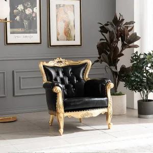 [무료배송] 클래식 엔틱가구 수입엔틱가구 레시피 02 골드 1인 소파