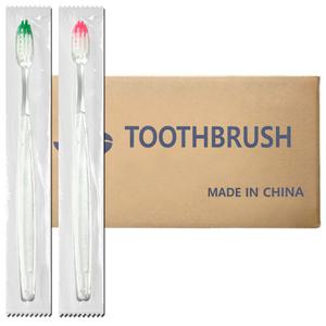 클리어 미세모 투명 일회용칫솔 1000개 손님접대용 여행용 휴대용 호텔용 일회용 칫솔 치과