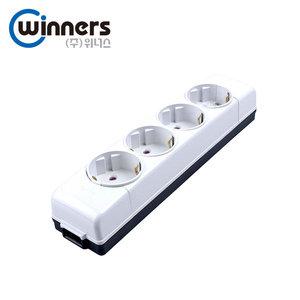 국산 위너스 4구 고정형 노출 콘센트