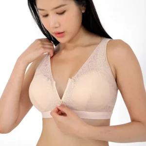 Anosfit by 속구닷컴 뉴레이나유방암조끼브라 앞지퍼 실리콘 보형물용 써지브래지어 노와이어 인조가슴전용속옷 L~3XL