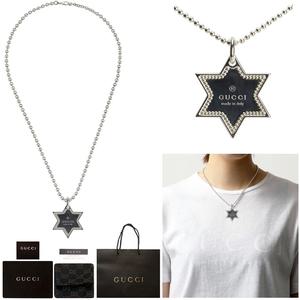 남자 여자 구찌 스타 목걸이 다윗의별 실버 펜던트 선물 생일 기념일 남자친구 여자친구