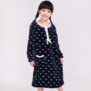[이라인]꼬마강아지 아동 주니어  원피스 울트라 극세사 밍크 수면잠옷