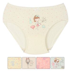 레이온 여아 아동 초등학생 삼각팬티 5종 세트 KG511