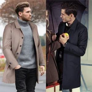 [쟌피엘] 코튼혼방 누빔 하프코트 겨울 바바리 트렌치_P090191863