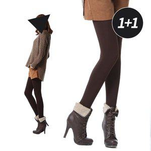 [기타]전신 기모 타이즈 브라운 1+1