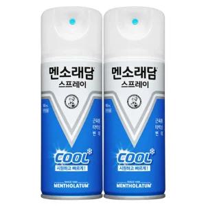 멘소래담 스프레이 쿨 180mlx2개 쿨타입 타박상 통증완화 뿌리는 에어파스
