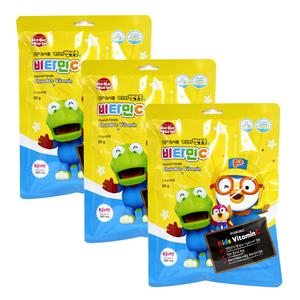 아기종합 어린이 비타민 건강기능식품 뽀롱뽀롱 뽀로로 비타민C 50정 3개