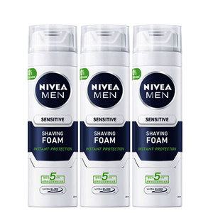 니베아 맨 남성용 면도용폼 센서티브 쉐이빙폼 200ml x 3개