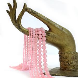 선우몰 장미석 로즈쿼츠 원석팔찌재료 DIY재료 팔찌만들기 천연석 비즈 악세사리 부자재