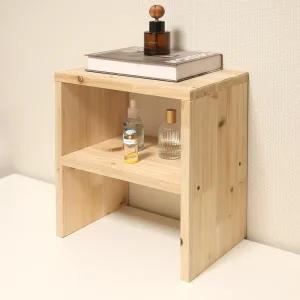 원목 양발이 선반 2단 310 삼나무 ㄷ자선반 인서트 틈새 정리대 공간활용 받침대 미니 수납장 피규어 진열장 주문제작