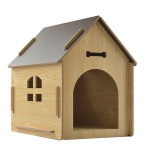 펫이랑 강아지집 고양이 숨숨집 원목 든든 하우스 블랙M