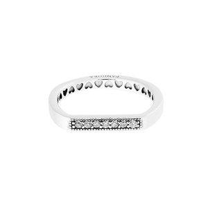 [판도라] 로고 바 스태킹 스파클링 반지 199041C01