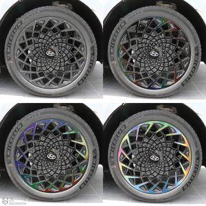 아이오닉5 휠스티커 튜닝 몰딩 인테리어 악세사리 기스방지 카본 홀로그램 랩핑 데칼 용품