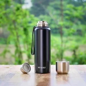 800ml 대용량물통 텀블러 듀얼 진공 보온병(블랙)