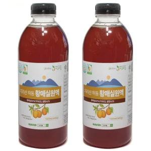 4년 숙성 해밀농원 황매실청 매실원액 1000ml 2병세트