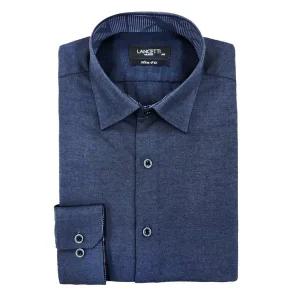 [란체티](하남점)기모 솔리드 네이비 슬림핏 긴소매셔츠 LXF6404NA02