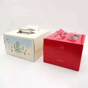 [이룸팩]크리스마스 케이크박스 10개 1호/2호 쉬폰 크리스마스 케이크상자