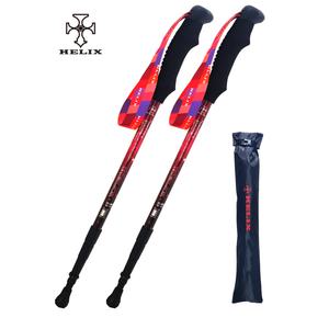 헬릭스 샤이니4단 초경량 등산스틱2개1세트+스틱케이스