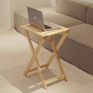 원목 접이식 사각 사이드테이블 (라지) / 캠핑 폴딩 소파 테이블