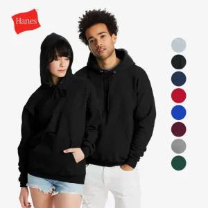 헤인즈 무지 기모 후드티