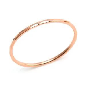 [비앤비골드] 14K/18K 데일리 대각선컷팅 1mm 레이어드 반지 RSS29339