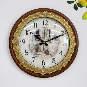 [하이아트]무소음 엔틱 테라스 원형32 벽시계 CHT-1001TA