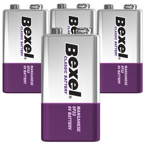 벡셀 망간 9V 건전지 벌크 1입x4개 4알 6F22