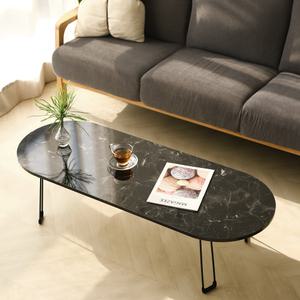 LPM코팅 접이식 밥상 좌식 거실용 마블 보드 테이블