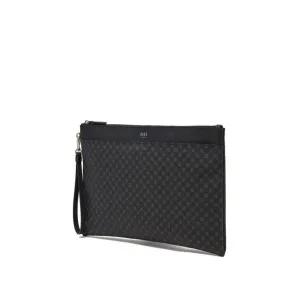 [롯데백화점]닥스 액세서리 [LOUIS BRIDGE]블랙 가죽 DD로고 패턴 라지 클러치백 DBBA2F466BK