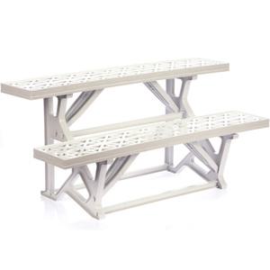 2단/3단 계단식 화분진열대 화분정리대 플라스틱 받침대 선반