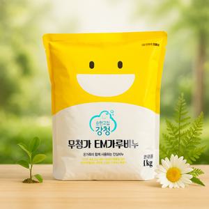 강청 무첨가 EM 세탁세제 가루세제 1kg 드럼 일반용
