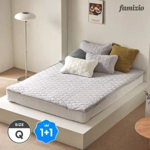 [파미지오] 사계절 누빔 양면패드 침대커버 밴드형 퀸 2개