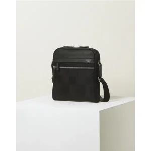 [롯데백화점]닥스 액세서리 [쇼핑백동봉] 블랙 패턴 나일론 크로스백 DBBA2F046