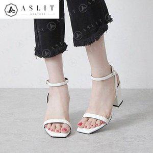 [기타][애슬릿] 심플 여성 슬림 슬링백 발목 스트랩 샌들 힐