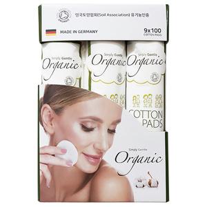 심플리잰틀 유기농 순면 화장솜 100매x9입