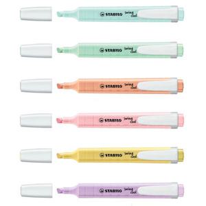 스타빌로 스윙쿨 파스텔 형광펜 1자루 심 1mm&4mm 촉