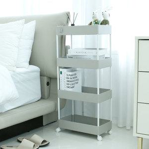 이동식 슬라이딩 주방 틈새 선반 수납장 4단 1개