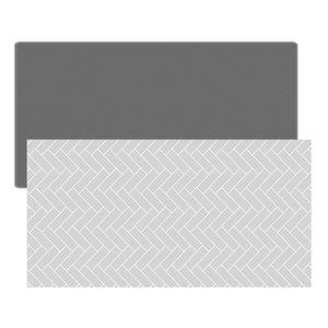 딩동펫 강아지 논슬립 양면매트 복도형, 그레이헤링본 뒷면 차콜, 1개