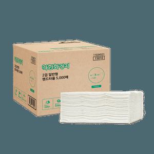 [핸드타올] 착한화장지 일반형 무형광 2겹 핸드타올 5,000매