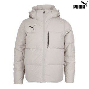 [푸마] 겨울 방한 후드 KK 거위털 구스다운 숏패딩 자켓 점퍼 연베이지
