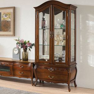 리다스 엔틱 마호가니원목 양주 장식장