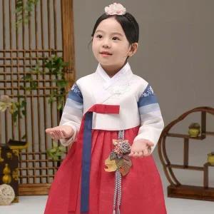 [보리보리/더예한복]QT332-동백리안 여아한복 아동한복