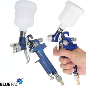 블루팩 HVLP 에어 스프레이건 저압 중력식 0.8mm노즐 BSG-1008A