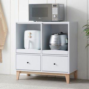 [가온퍼니처]아블랑 800 멀티 주방 전자 렌지대 밥솥 다이 수납장 밥통 정리대 렌지장