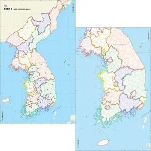 우리나라 백지도 대형