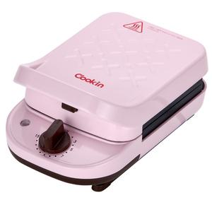 쿠킨 2in1 샌드위치 와플 메이커(타이머) 핑크 KFW-JT400TCP, 1개