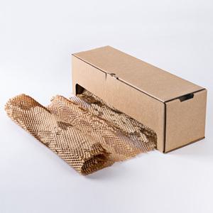 벌집종이 (크라프트) 1롤+ 디스펜서 (50cm x100m)종이 완충재 완충제 뽁뽁이 에어캡 포장 충전재 완충 포장